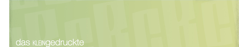 das kleingedruckte